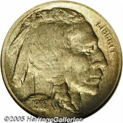 1916 5C Doubled Die Obverse AU55 NGC. FS-016. The