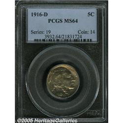 1916-D 5C MS64 PCGS. This is a weakly struck exam