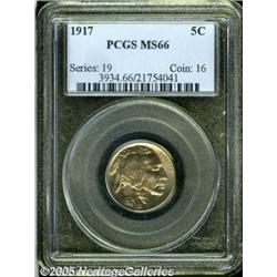 1917 5C MS66 PCGS. Fully struck with good color a
