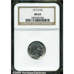1917-D 5C MS64 NGC. Sharply struck for an early D