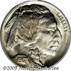 1917-D 5C MS65 PCGS. Sharply struck, with especia