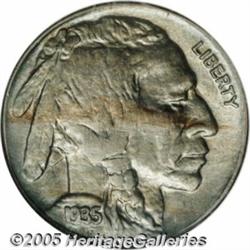 1935 5C Doubled Die MS62 NGC. FS-018. DDR 1-R-V. 