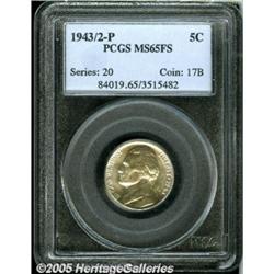 1943/2-P 5C MS65 Full Steps PCGS. Pastel aquamari