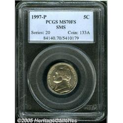 1997-P 5C SMS MS70 Full Steps PCGS. Delicately to