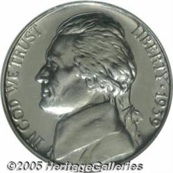 1939 5C Reverse of 1940 PR67 Cameo NGC. FS-023. B