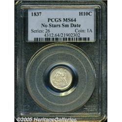 1837 H10C Small Date (Flat Top 1) MS64 PCGS. The 