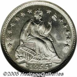 1855 H10C Arrows MS66 NGC. Neither side of this s