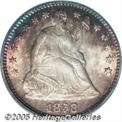 1858 H10C MS66 PCGS. A beautiful pre-Civil War ty