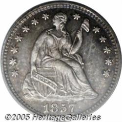 1857 H10C PR62 PCGS. The actual numbers of proof 