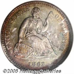 1863 H10C PR67 NGC. Only 460 proofs were struck o