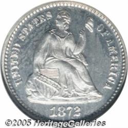 1872 H10C PR66 Cameo NGC. A popular type coin wit