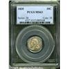 Image 1 : 1835 10C MS63 PCGS. JR-1, R.1. Touches of golden-