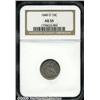 Image 1 : 1849-O 10C AU55 NGC. Large Mintmark. Glossy gunme