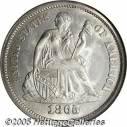 1865 10C MS67 NGC. Only 10,000 business strikes 1