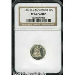 1873 10C No Arrows PR66 Cameo NGC. This is a gorg
