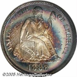 1888 10C PR68 NGC. Of the 800 proofs struck in 18