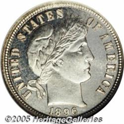 1896 10C PR67 Cameo NGC. Proof silver coinage fro