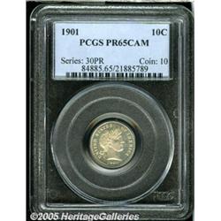 1901 10C PR65 Cameo PCGS. This is a splendid Gem 