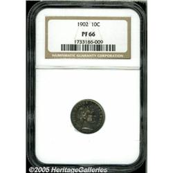1902 10C PR66 NGC. Fully struck with lovely, unus