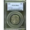 Image 3 : 1851 25C MS64 PCGS. Dusky aqua, golden-tan, and d