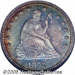 1872 25C MS66 NGC. An extraordinary example of th