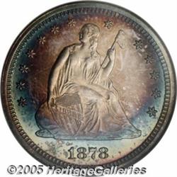 1878 25C PR66 Cameo NGC. Glorious concentric band