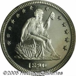 1890 25C PR67 Cameo PCGS. An impeccable, essentia