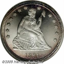1891 25C PR68 NGC. This is a remarkable Superb Ge