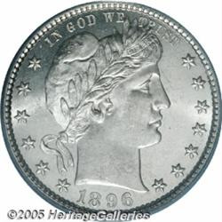 1896-S 25C MS64 PCGS. Obverse Die Two, Reverse Di