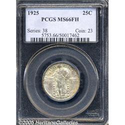 1925 25C MS66 Full Head PCGS. Touches of olive, o