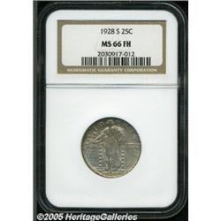 1928-S 25C MS66 Full Head NGC. Mint-green and pal
