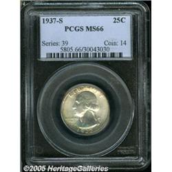 1937-S 25C MS66 PCGS. Lustrous and mostly brillia