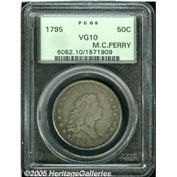 1795 50C 2 Leaves VG10 PCGS. O-109, R.4. An origi