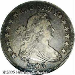 1806 50C Pointed 6, Stem VF35 NGC. O-122, R.7. Th