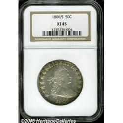 1806/5 50C XF45 NGC. O-103, R.2. The tip of the u