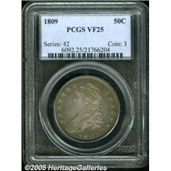 1809 50C VF25 PCGS. O-114, R.5. The defining char