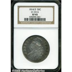 1814/3 50C XF45 NGC. O-101a, R.2. Pearl-gray and 