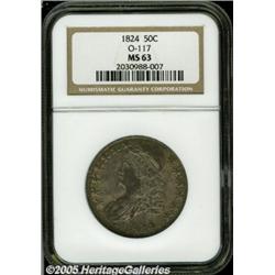 1824 50C MS63 NGC. O-107, R.1. Well struck design