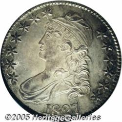 1827 50C Square Base 2 MS64 NGC. O-108, R.4. Tone