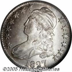 1827 50C Square Base 2 MS64 NGC. O-136, R.3. Sati