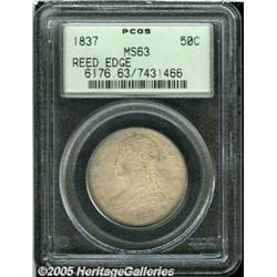 1837 50C MS63 PCGS. The centers show razor-sharp 