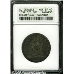 1839-O/O 50C --Cleaned--ANACS. AU Details, Net XF