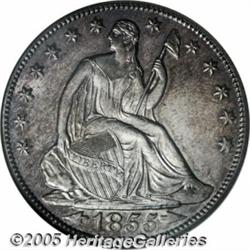 1855-O 50C Arrows MS65 NGC. Sharply struck with p