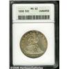 Image 1 : 1858 50C MS62 ANACS. Freckles of golden-brown pat