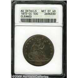 1872-CC 50C --Cleaned--ANACS. AU 50 Details, Net 