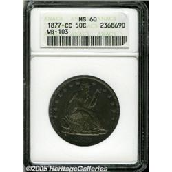 1877-CC 50C MS60 ANACS. WB-103, Type Two Reverse.