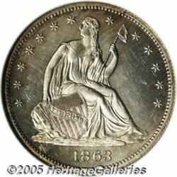 1863 50C PR64 NGC. A worthwhile date that has a l