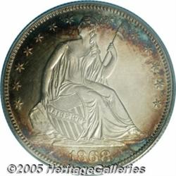 1868 50C PR64 Cameo PCGS. We have seen a handful 