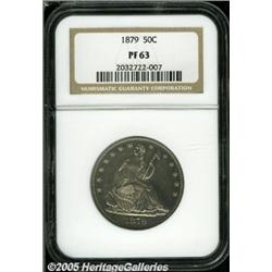 1879 50C PR63 NGC. Type One (open bud) reverse. A