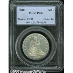 1880 50C PR63 PCGS. Type Two Reverse. An intricat
